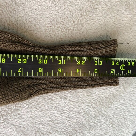 Sebo Knitwear Men's Commando Sweater Medium 100% Wool Brown Rib Knit Henley - Picture 8 of 14